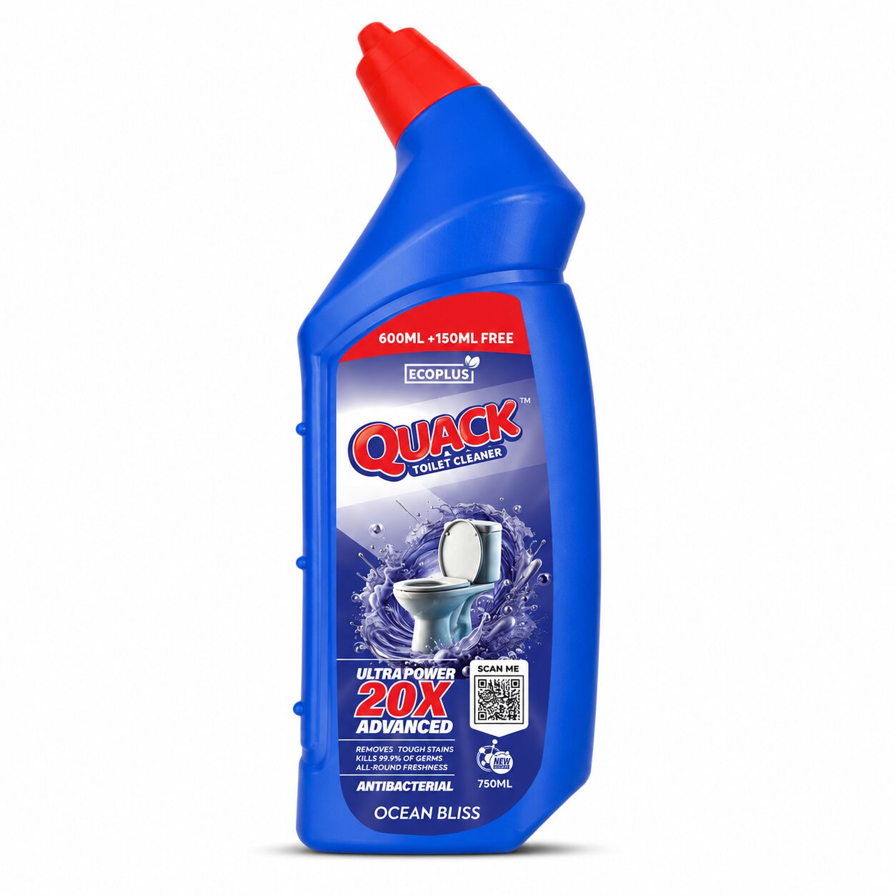Quack Toilet Cleaner and Disinfectant Ocean Bliss 750ml Kenya