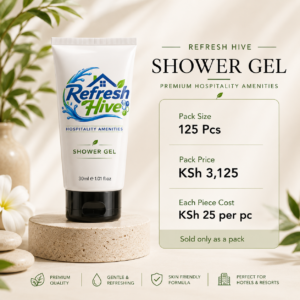 Premium Hotel Bath and Shower Gel 30ml for Hotels Resorts and Airbnb Kenya